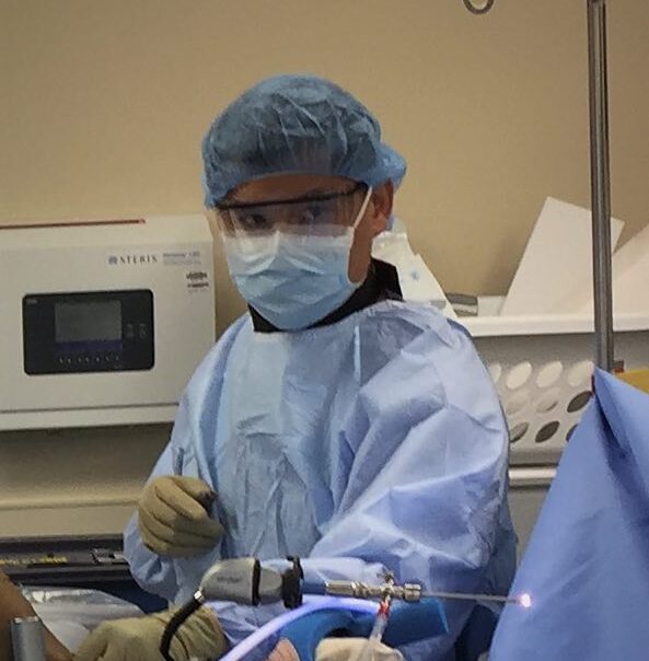 Dr. Eric Giang performing surgery in Modesto, CA