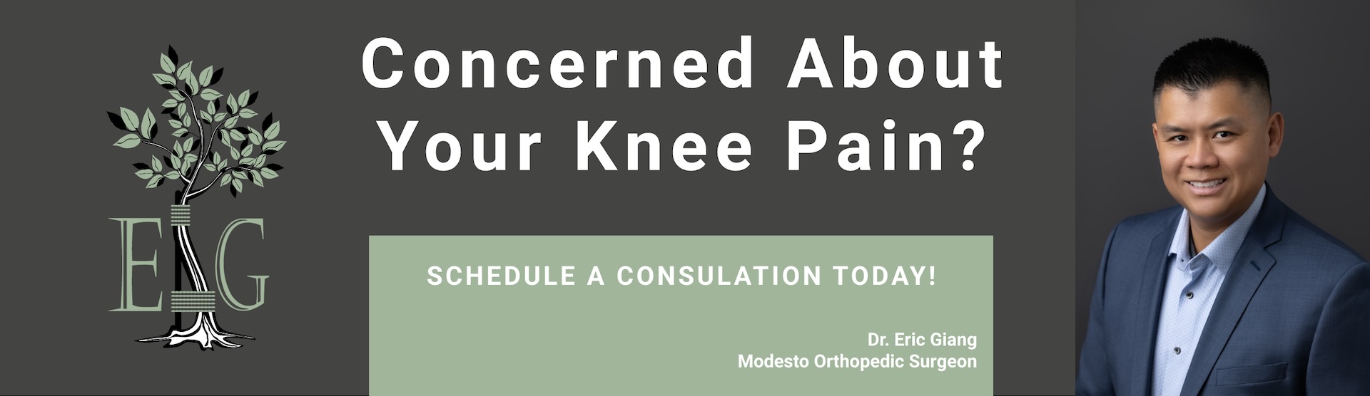 Concerned about your knee pain? Schedule an appointment with your modesto orthopedic surgeon Dr. Giang. 