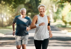 Active senior couple
