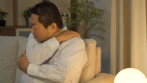 Patient with shoulder pain.